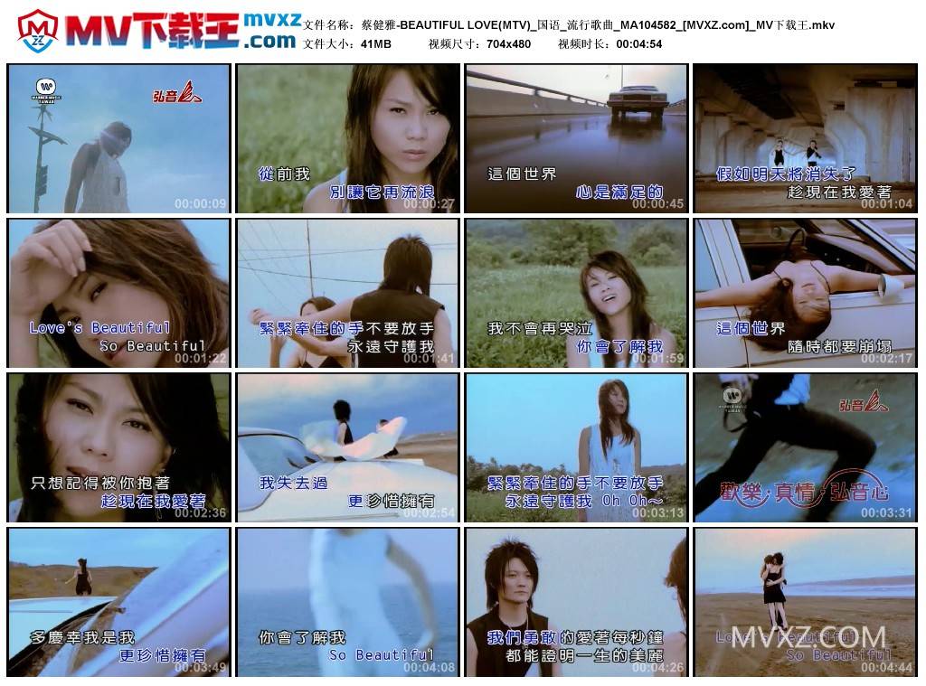蔡健雅-BEAUTIFUL LOVE(MTV)_国语_流行歌曲_MA104582